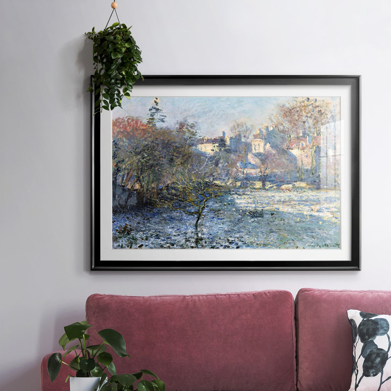 Frost, 1875, reproduction d'art encadrée, H 27 po x l 39 po x P 1,5 po, Noir