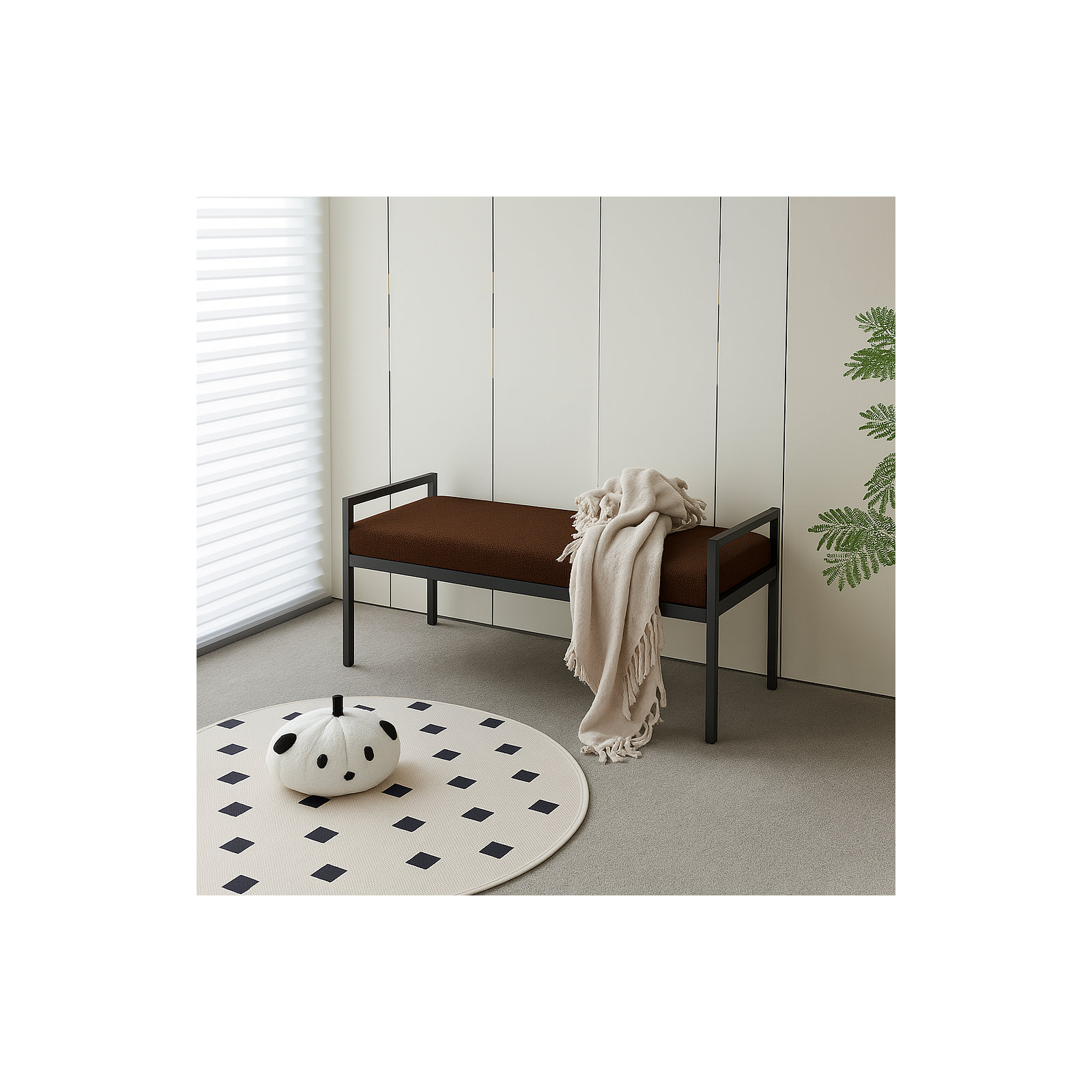 Loxe Bench, Dark Brown