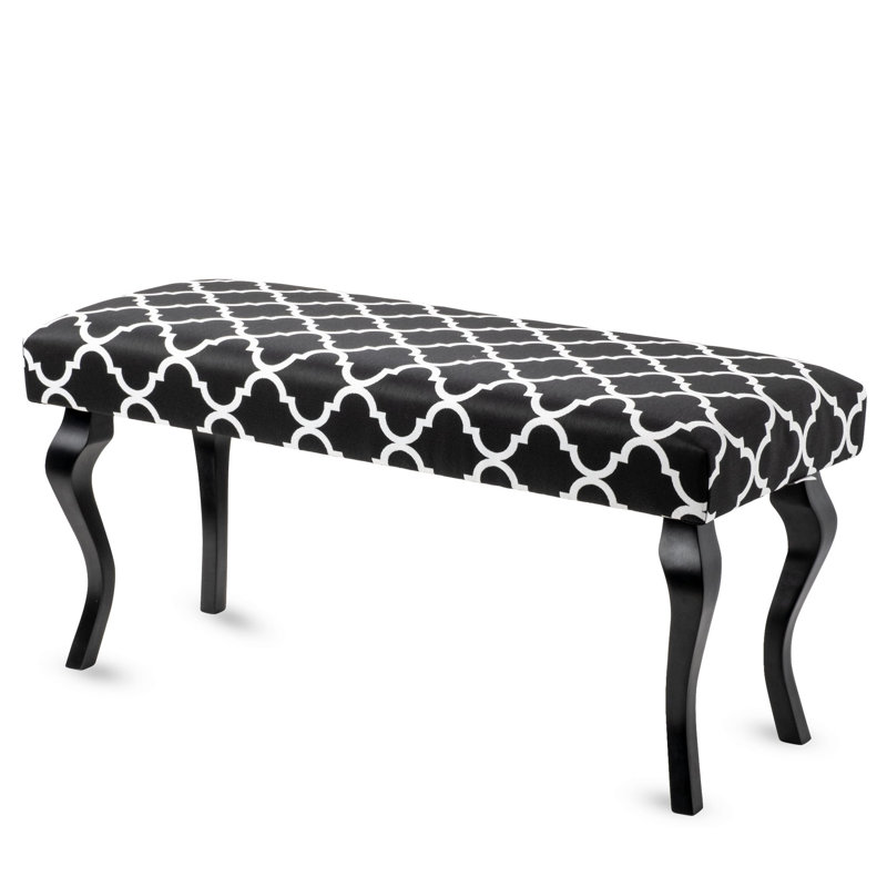 Perlas Velvet Upholstered Bench, H45 x W100 x D30cm