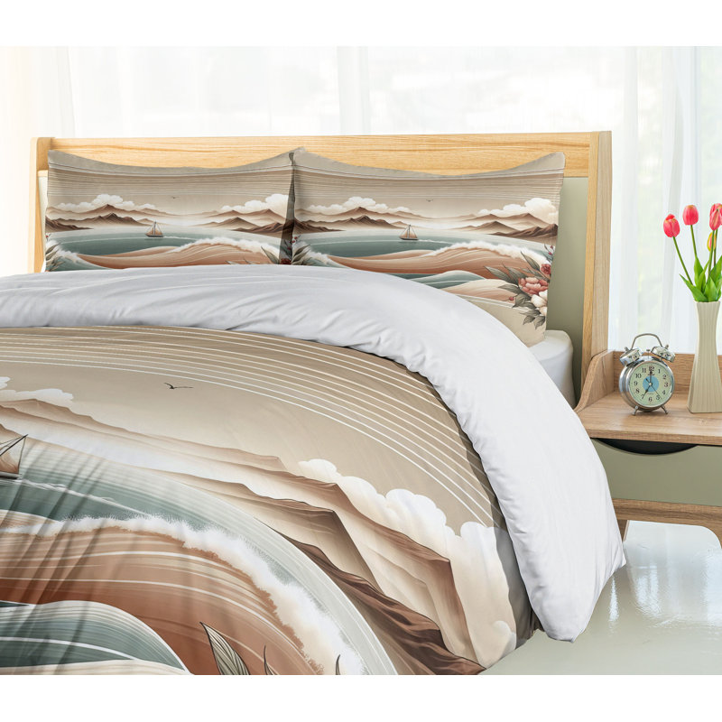 Nautical Duvet Cover, King Duvet Cover + 2 Standard Shams