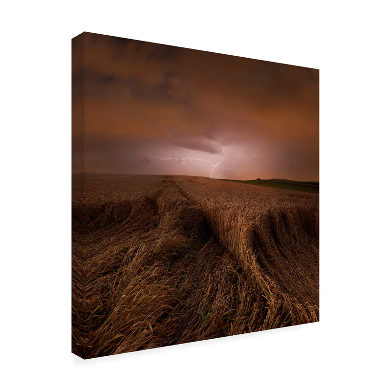 Wrapped Canvas Wall Art - Nicolas Schumacher 'Morning Storm' Wall Art for Living Room, Bedroom, or Office Décor  - 35x35
