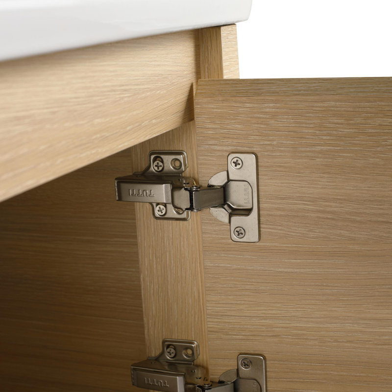 Meuble-lavabo mural avec tablettes de rangement, 40"
