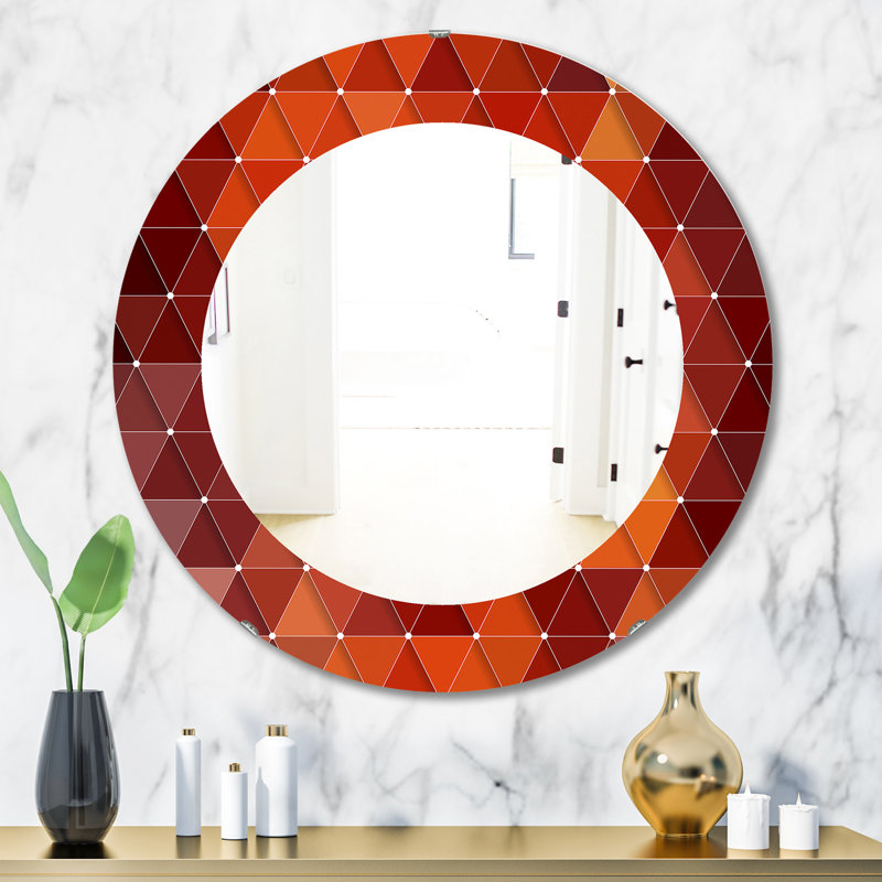 Triangular Colourfields 17 Wall Mirror, 31.5" H x 31.5" W