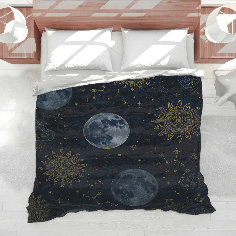 Moon Sun Constellations Comforter, Twin