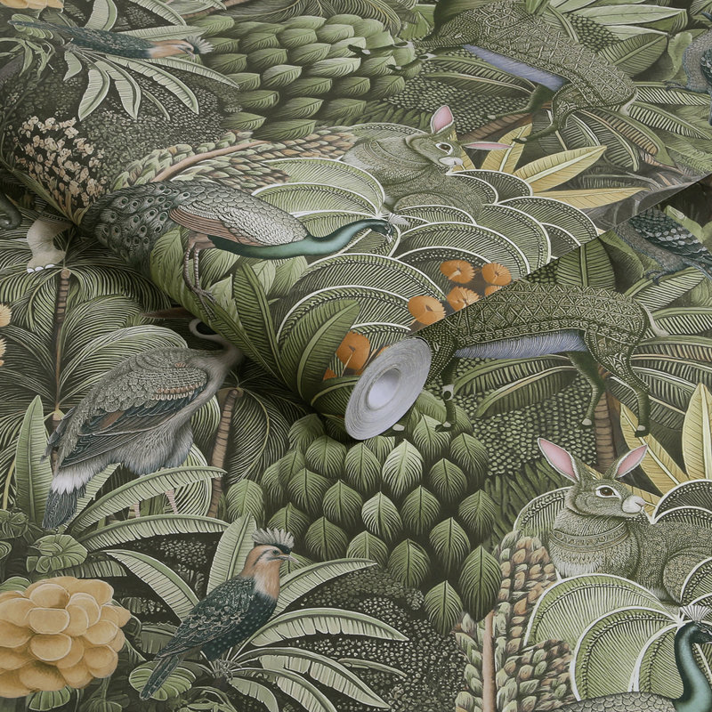 Graham & Brown Jungle Jamboree Sage Wallpaper