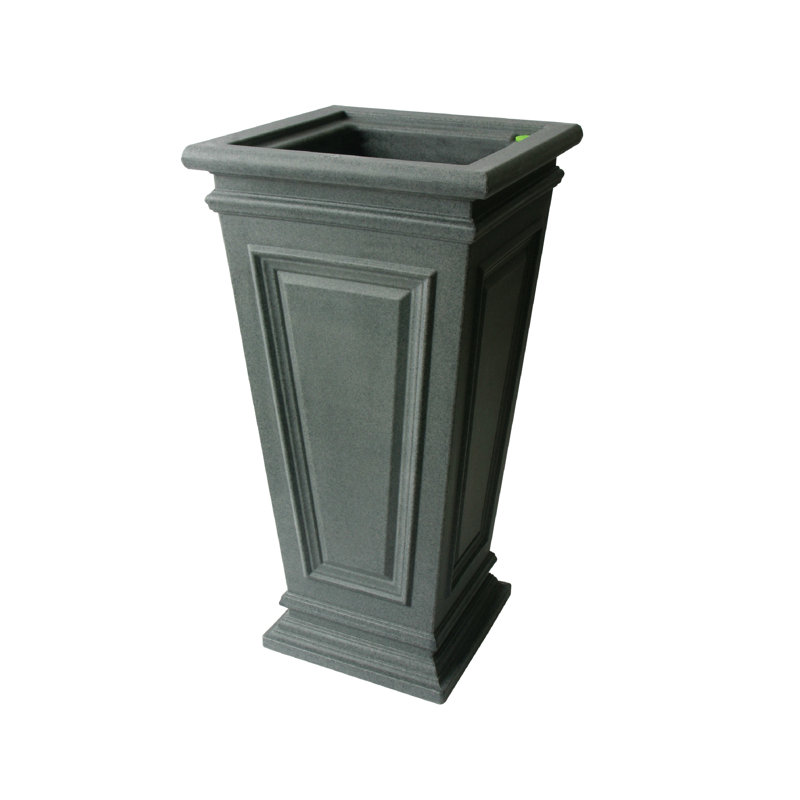 Takeia Tapered Tall Self-Watering Planter Box, Warm Gray