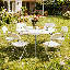 Table ronde en plastique pliable ronde avec cadre en acier pliable et poignée de transport-71837339-75185294