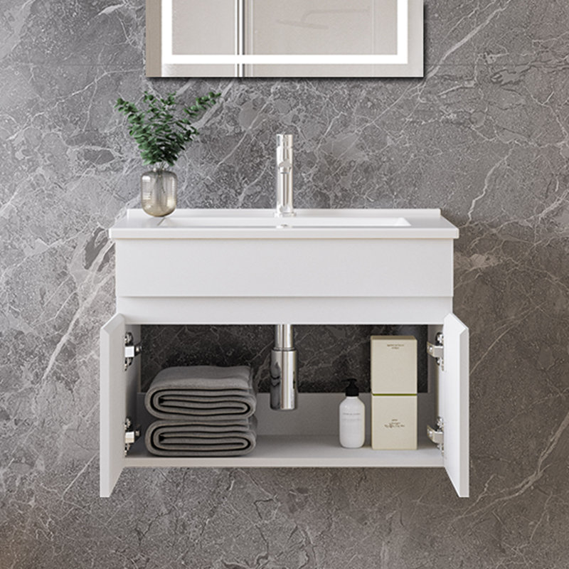 590mm Single Bathroom Vanity with Integrated Ceramic Basin