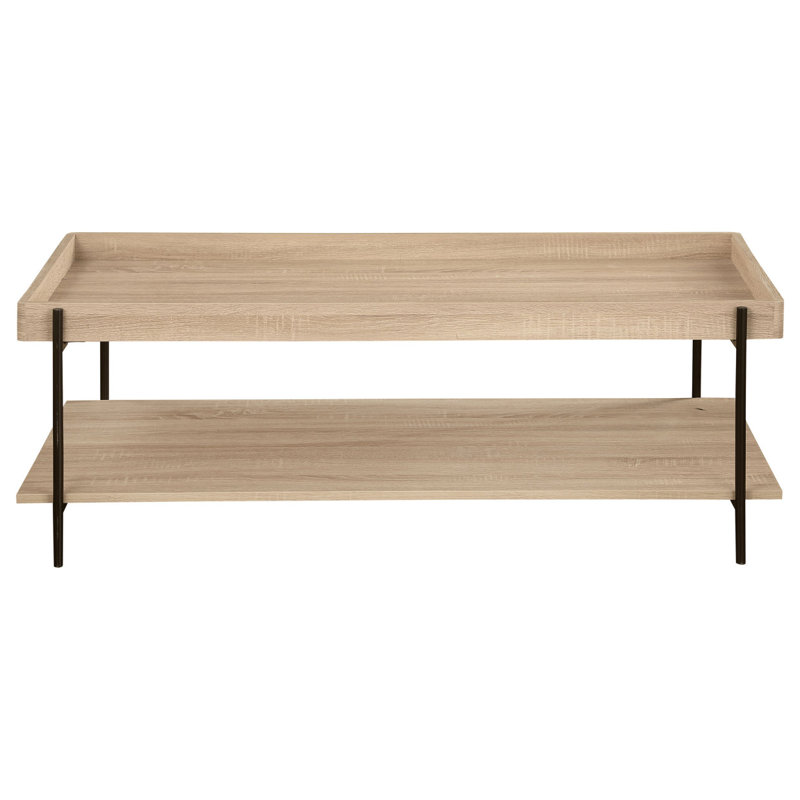Miller Light Brown Rectangular Engineered Wood Coffee Table