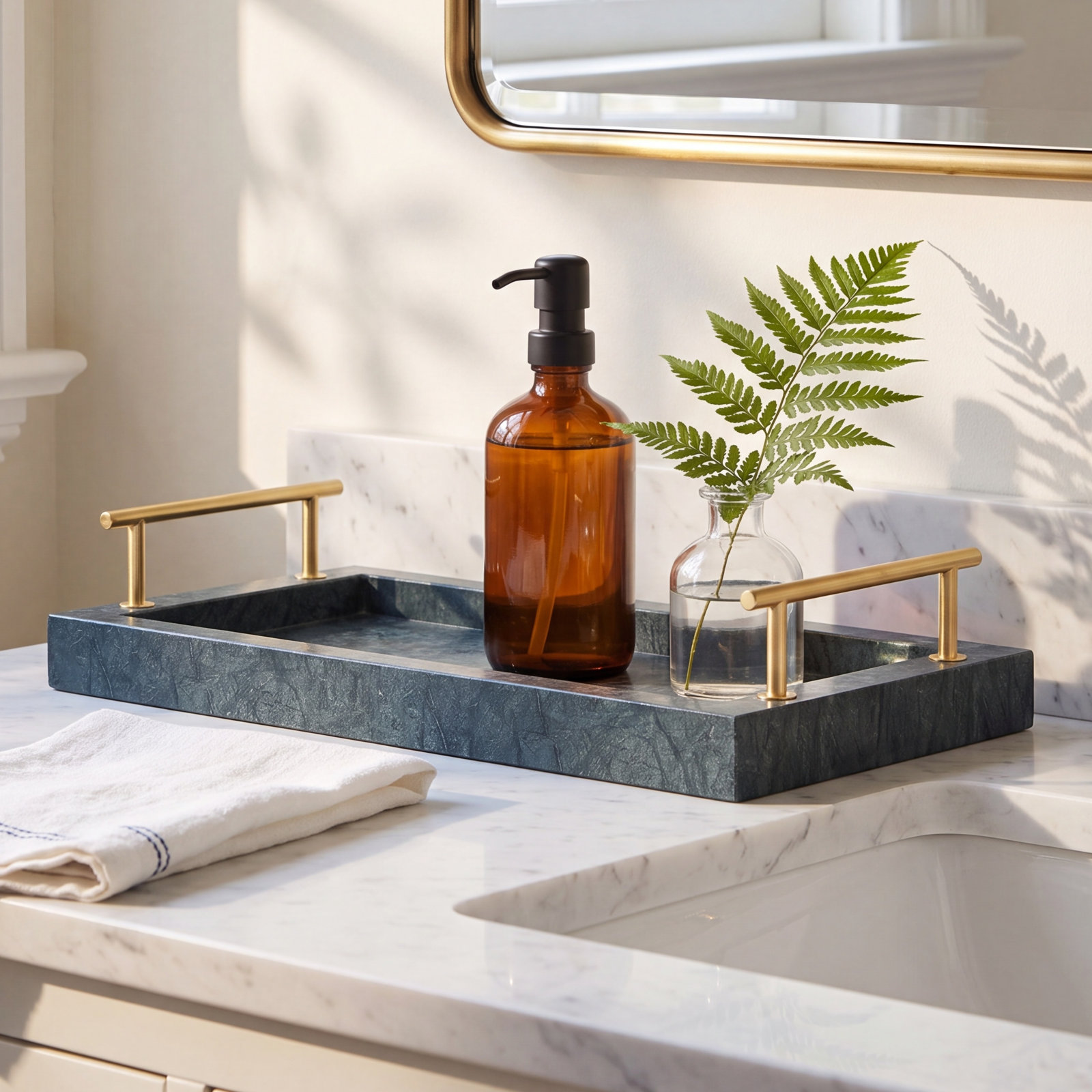 Noki Marble Bathroom Tray