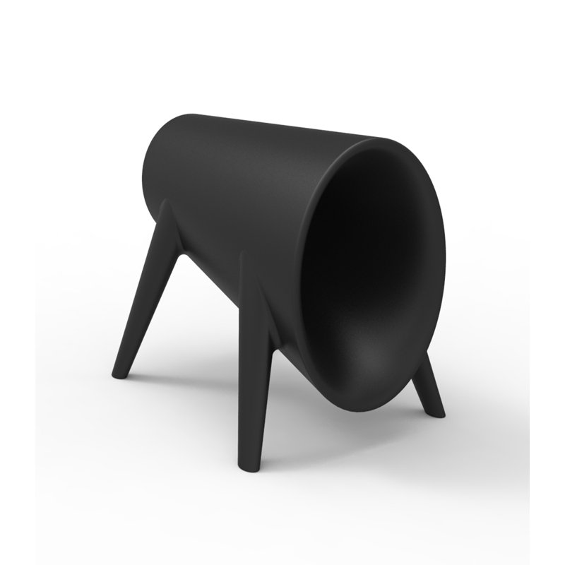 Bum Bum Plastic Decorative Stool, Black
