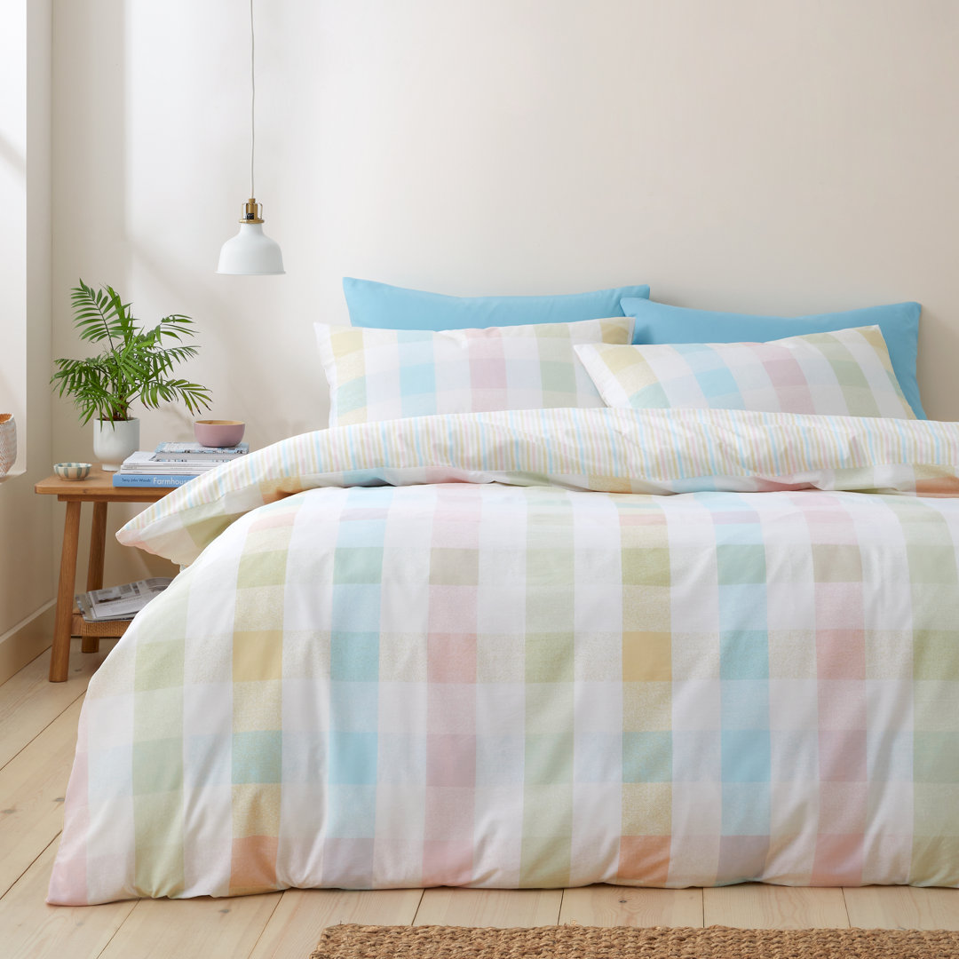 Spring Check Reversible Duvet Cover Set
