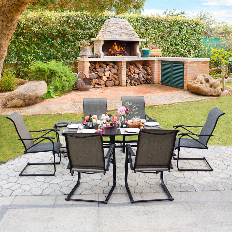 Ensemble de 2 chaises d'extérieur Red Barrel Studio® Patio C Spring