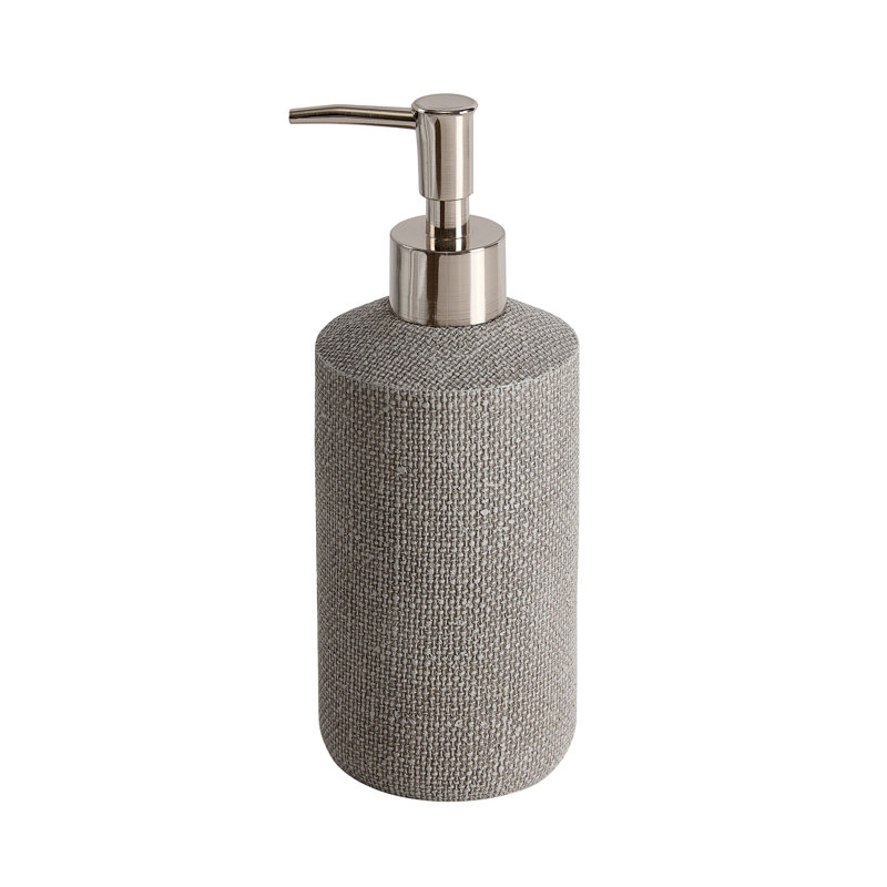 Astor Light Grey Fabric-Inspired 4-Piece Bathroom Set