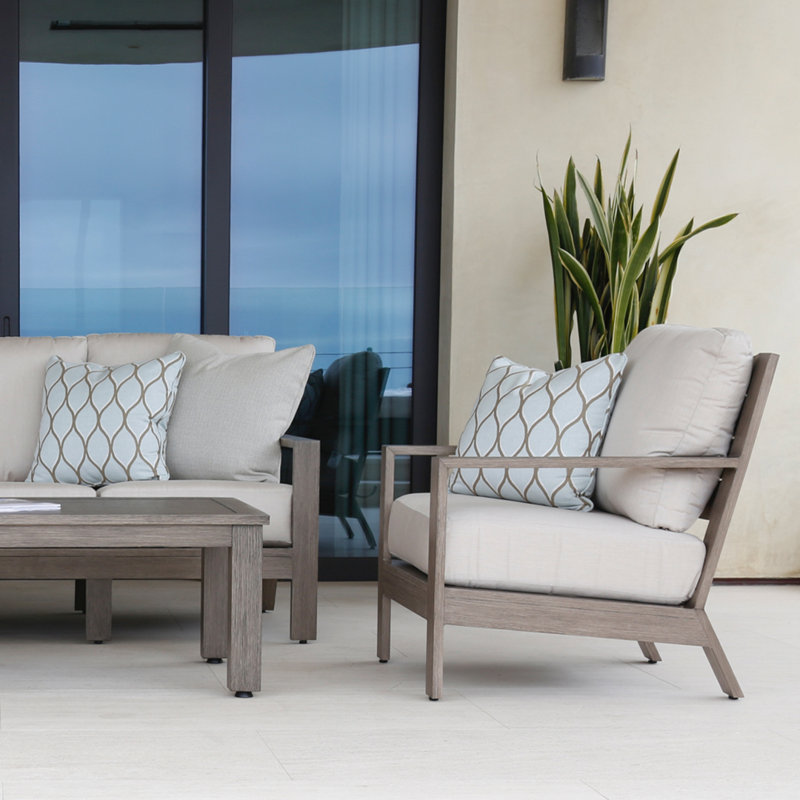 Laguna Outdoor Patio Lounge Chair with Sunbrella Cushions, Echo Midnight Sunbrella®