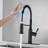 Touch Kitchen Faucet In Matte Black Stainless Steel With Pull Down , 360-Degree Spray Nozzle For Thorough Sink Cleansing, Corrosion And Rust-, Simple Water Temperature Flow Adjustment Single Handle-1699338965