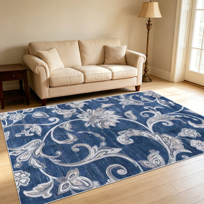 Tapis 1 pièce à motif floral pour le salon, doux et confortable, convenant à toutes les saisons, facile à entretenir, tapis de sol intérieur lavable à la machine, sous la table de ferme convenant à la chambre à coucher, à la salle à manger, au couloir, au patio, au balcon, à la décoration intérieure,