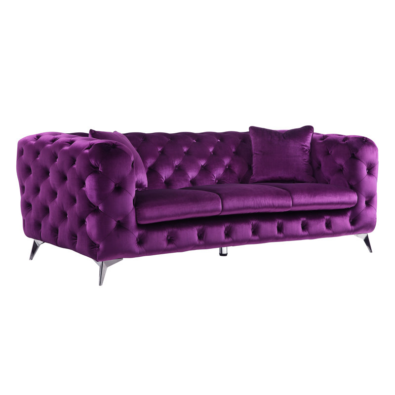 Canapé Godsey, Tissu mauve, H 30 po x l 90 po x P 41 po