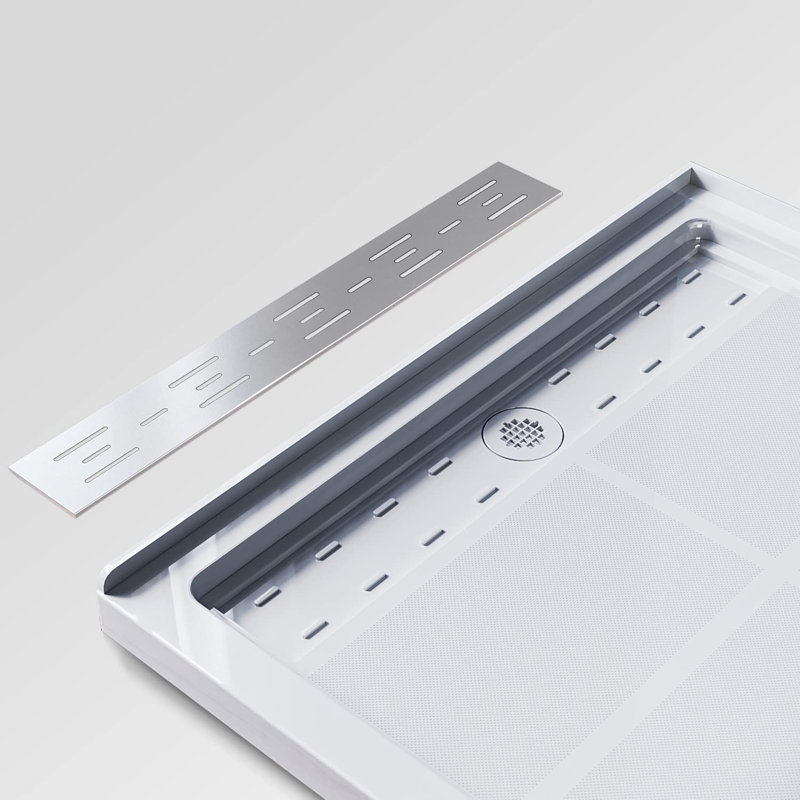 48" W x 36" D Single Threshold Shower Base, Left