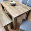 Dining Set of 4 Dining Table and 4 Velvet Chairs Dining Room Furniture-711313853-728927606