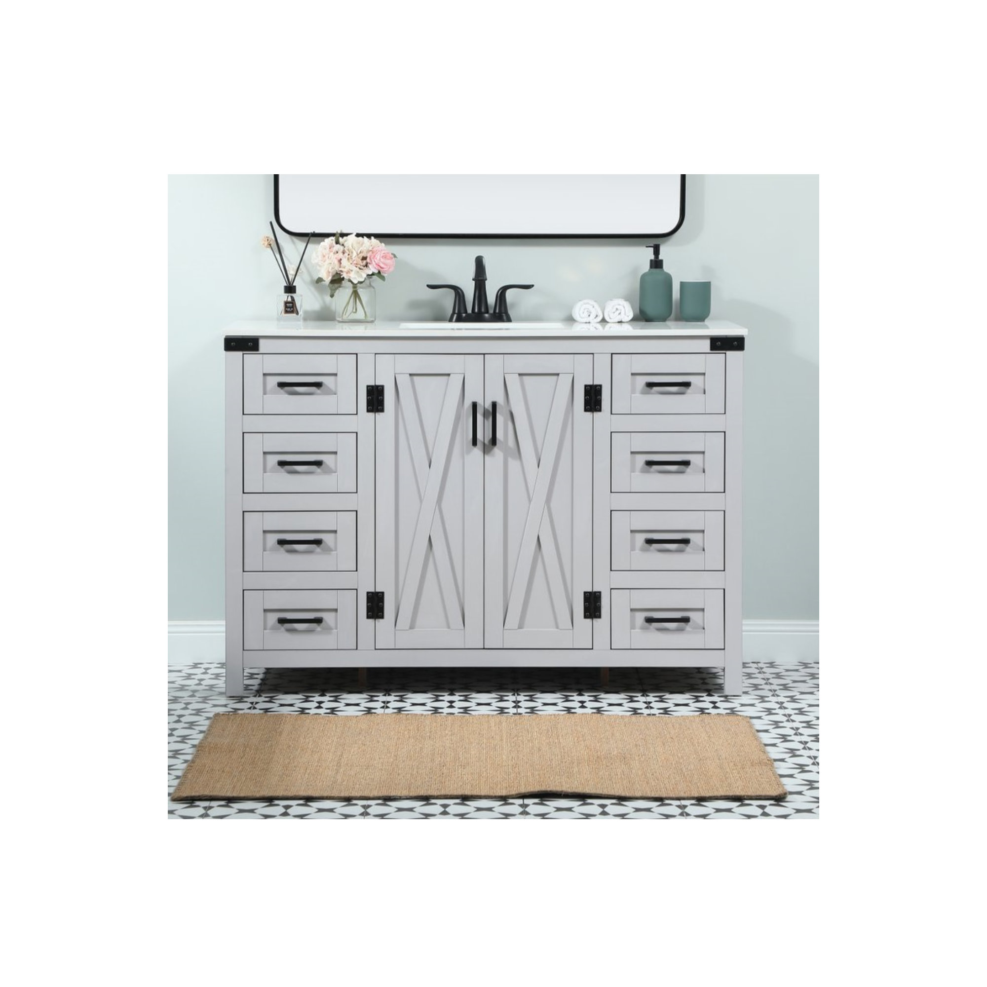 Slayton 48'' Single Bathroom Vanity, Gray