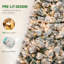 Arbre de Noël artificiel pré-éclairé avec pointes superposées et branches ignifuges