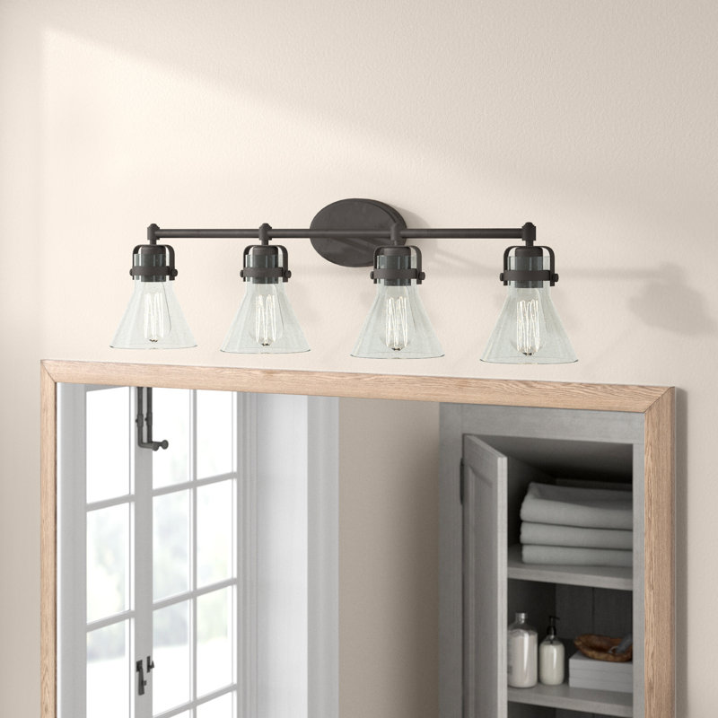 Urbana Seeded Dimmable Vanity Light, 4, Oil Rubbed Bronze, No