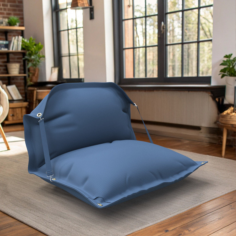 Outdoor Bean Bag Chair Lounger Cover (Bag Only), Sky Blue, 25.4cm H x 134.6cm W x 180.3cm D
