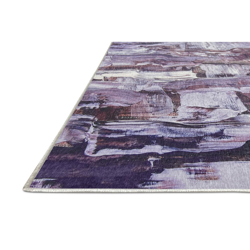 Tapis gris / beige tissé à la machine Heidegunde, Rectangle 6 pi x 9 pi