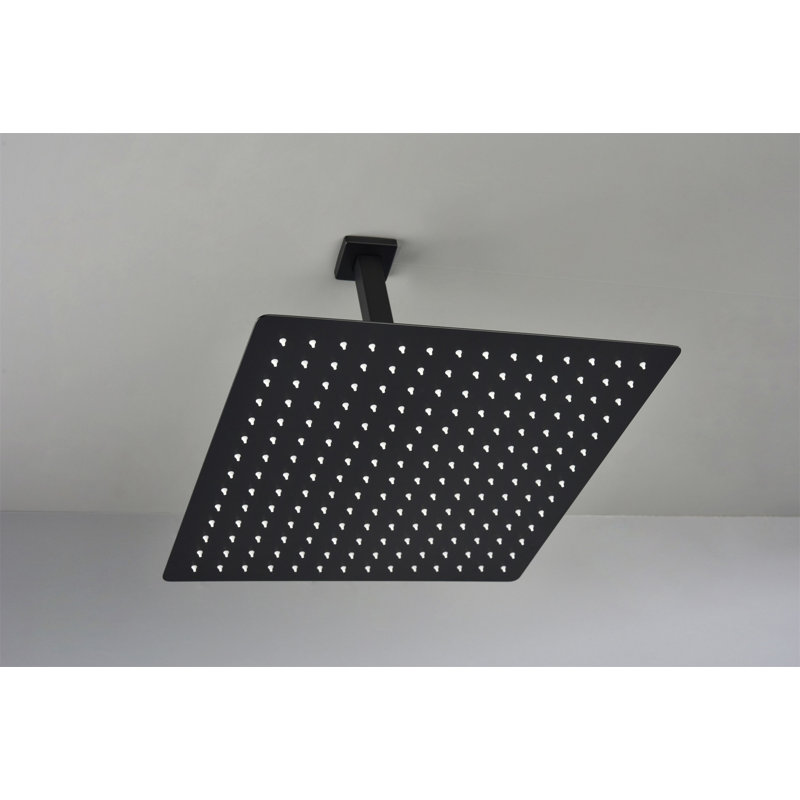 Pomme de douche 16 po noir mat