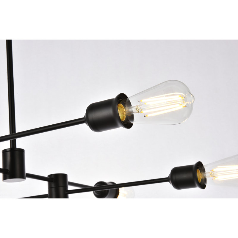 Cecelia 6 - Light Pendant, 4.4" H x 20" W x 20" D, Black