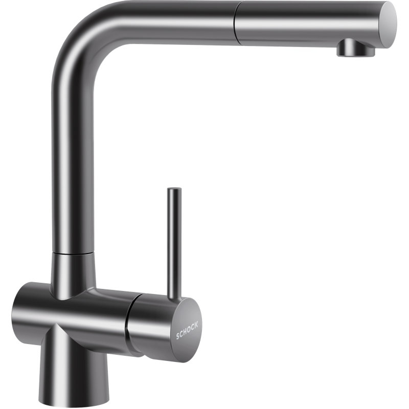 Schock Single Lever Monobloc Tap, Solid Stainless Steel