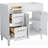 Freestanding Bathroom Storage Cabinet with 2 Drawers and a Tip-out Drawer
