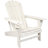 HDPE Weather-Resistant Adirondack Chair with Drink Holder - White-1072387126
