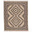 Tapis beige / noir en jute tissé à plat à la main Louie Southwestern-993724589