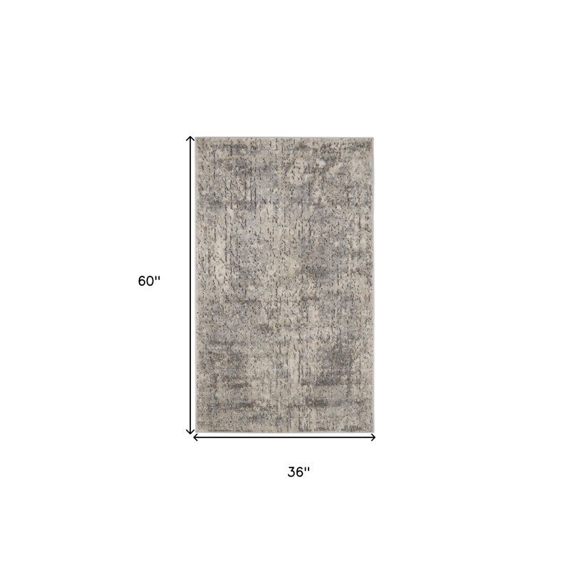 Tapis beige antidérapant tissé à la machine à motif abstrait beige