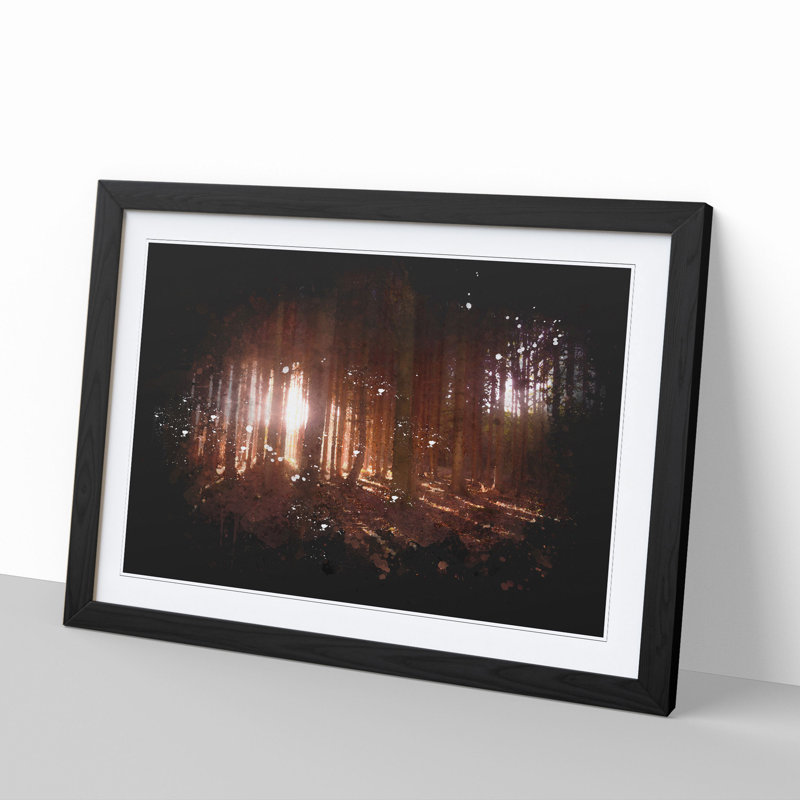 Forest View Vol.2 - Picture Frame Graphic Art, Black, 36cm H x 48cm W x 2cm D