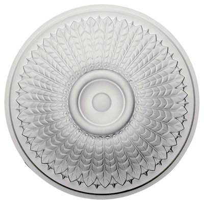 Endurathane Modena Ceiling Medallion, 23 1/2"OD x 3 1/2"P (Fits Canopies up to 5 1/4"), Hand-Painted Pot of Cream Finish