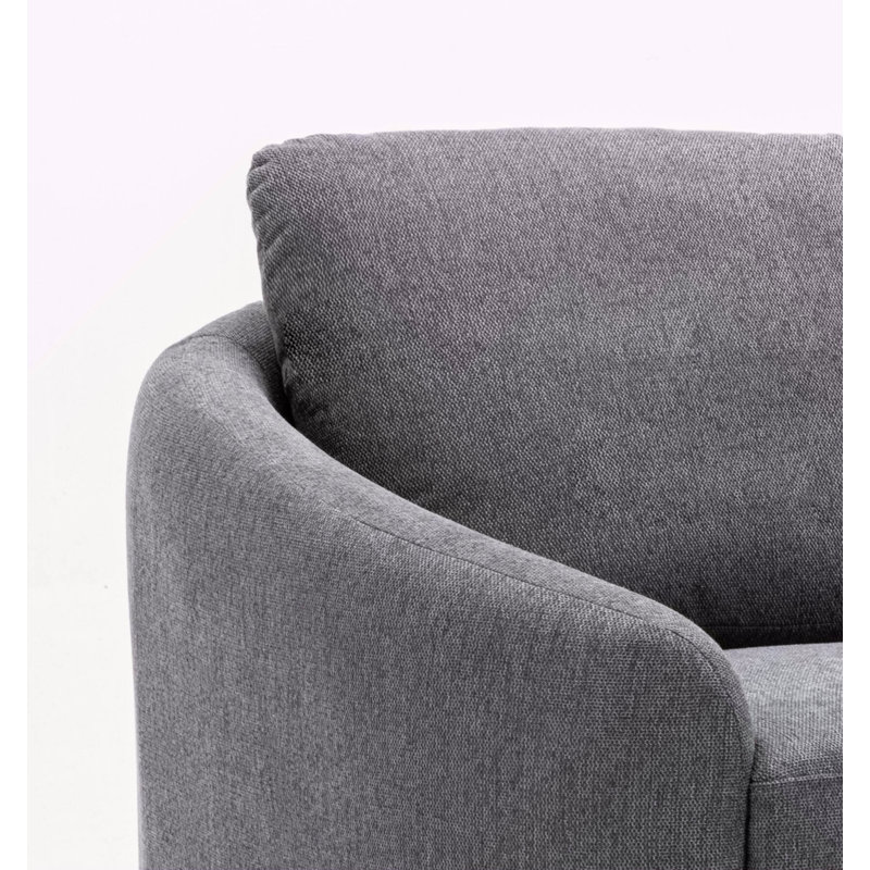 Causeuse en lin gris yuina