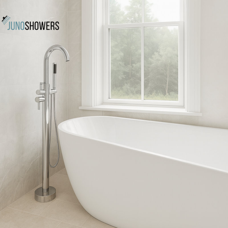 Modern brushed nickel basin faucet with single lever handle and water-saving ceramic valve