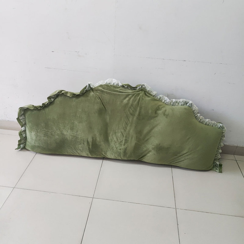 Soft Headboard Pillow Backrest Cushion, Green