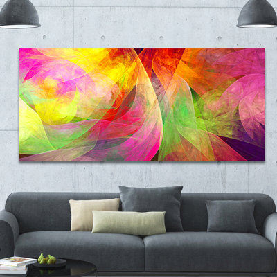 « spectaculaire multi-color pattern », impression sur toile tendue