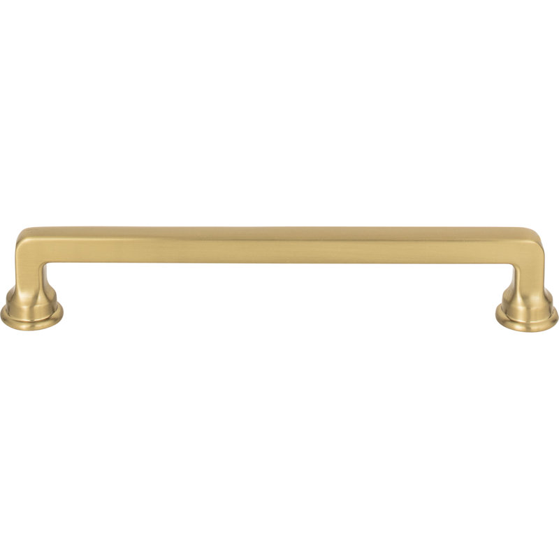 Oskar 5 1/16" Center to Center Bar Pull, Warm Brass, 6 5/16"