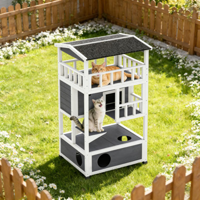 Abri pour chat, maison pour animaux, maison pour chat en bois