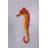 Small Red Seahorse Statue