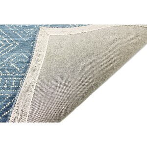 Mistana™ Kory Handmade Hand Hooked Wool Azure Rug & Reviews | Wayfair