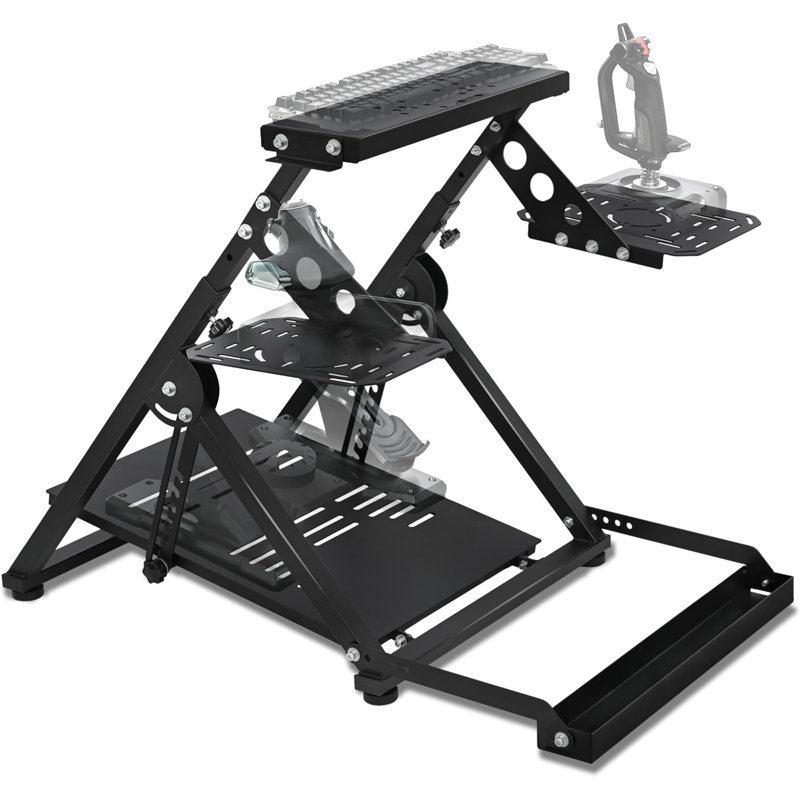 Anman Flight Racing Sim Cockpit Fit Logitech G29 G920 G923 GPRO Thrustmaster, Not Include Steering wheel & Wheels & Pedals and Shifter Handbrake