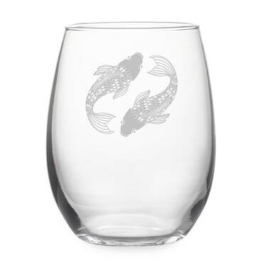 Mermaid 17 oz. Acrylic All Purpose Wine Glass (Set of 6) Trinx