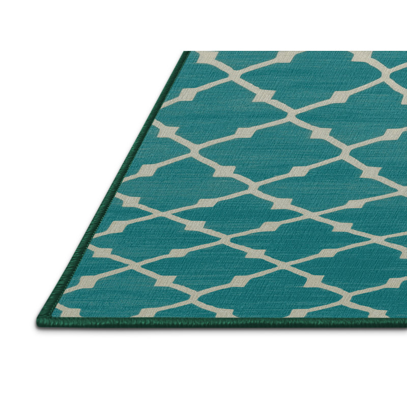 Tapis vert en treillis lavable à la machine, Rond 3 pi