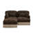Movable Ottoman Leopard Chenille Sofas, Modern Modular Couch For Home